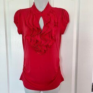 Ruffled Cap Sleeve Top - Size M